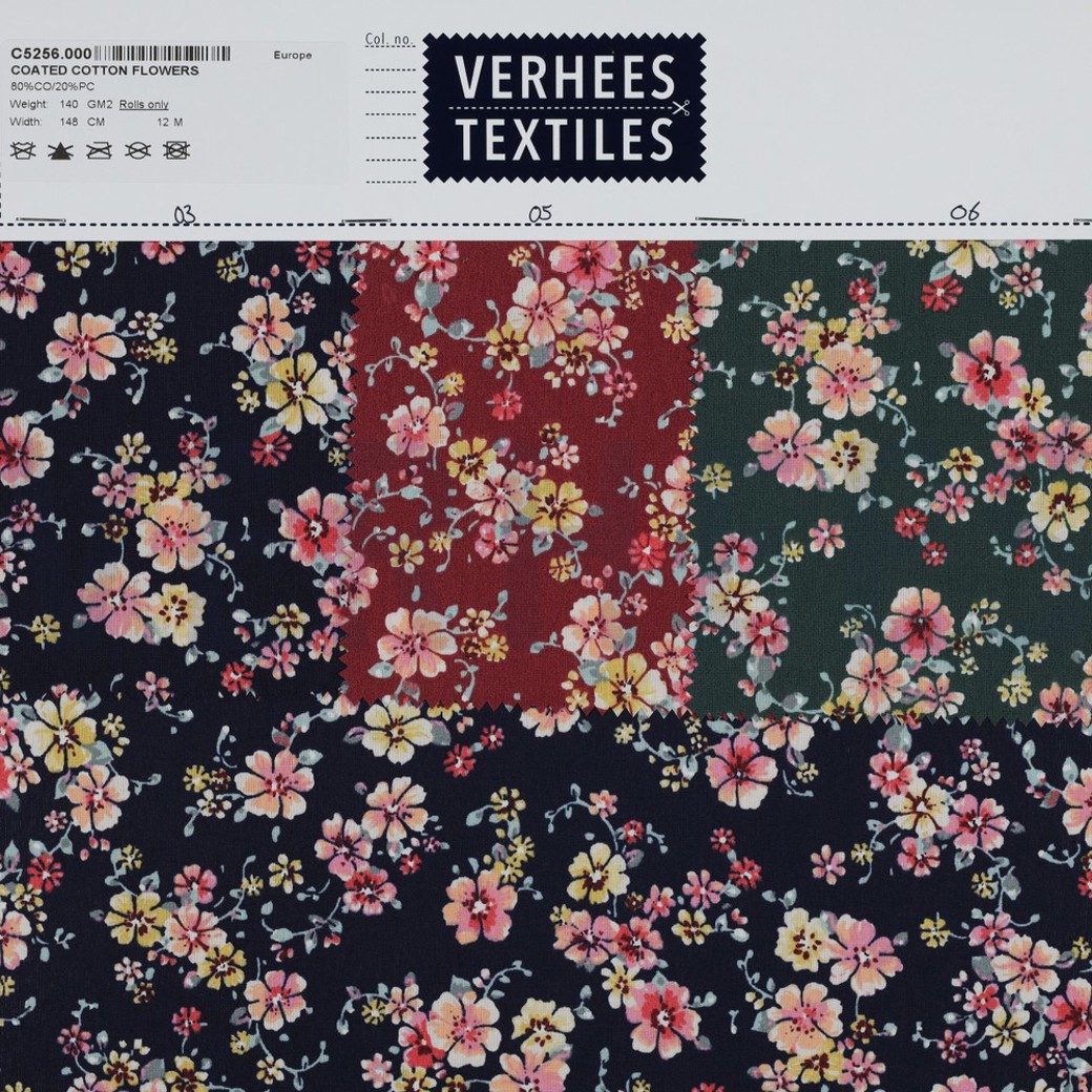 COATED COTTON FLOWERS BORDEAUX #4