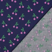 COATED COTTON CHERRIES NAVY (thumbnail) #4