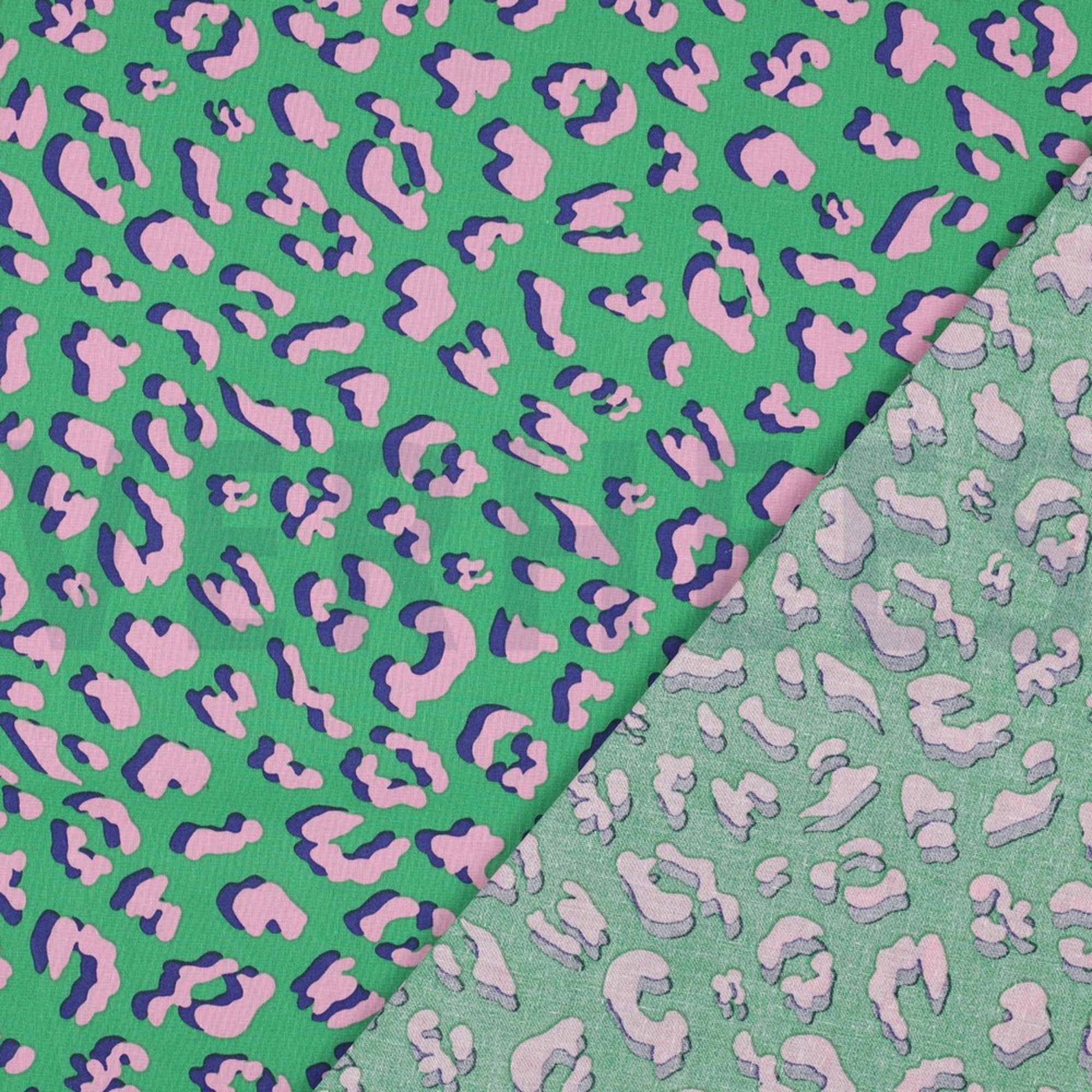 COATED COTTON ANIMAL SKIN GREEN (high resolution) #4
