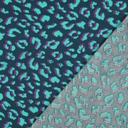 COATED COTTON ANIMAL SKIN PETROL (thumbnail) #4