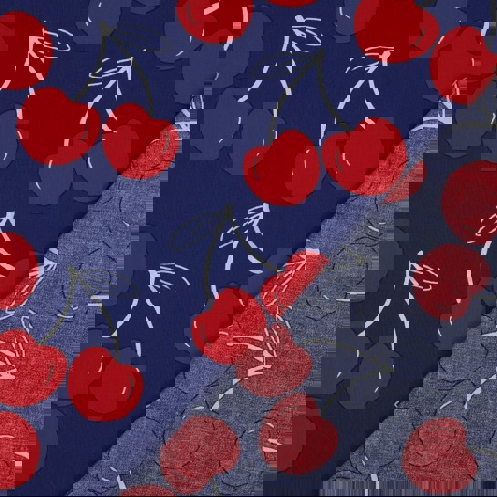 COATED COTTON CHERRIES COBALT #7