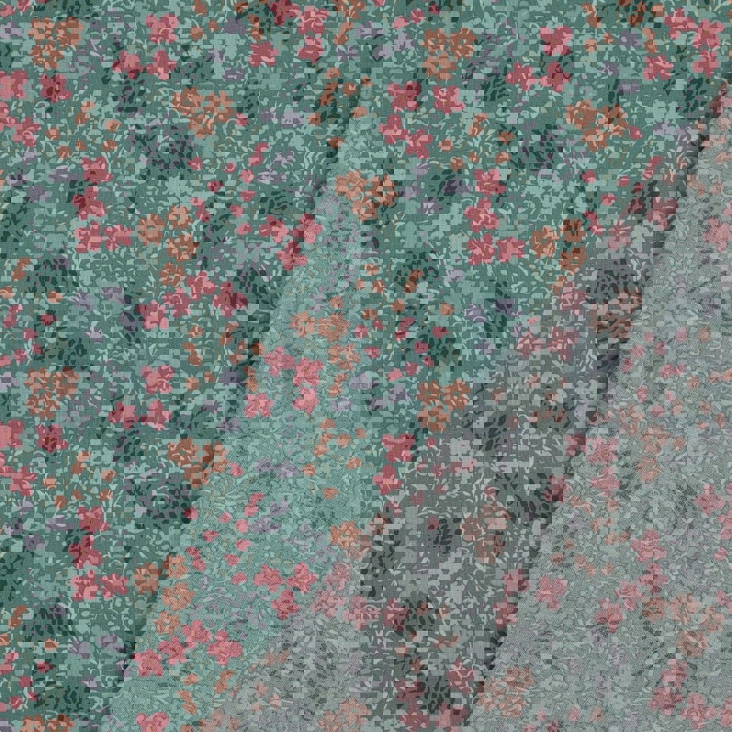 COATED COTTON FLOWERS GREEN #4