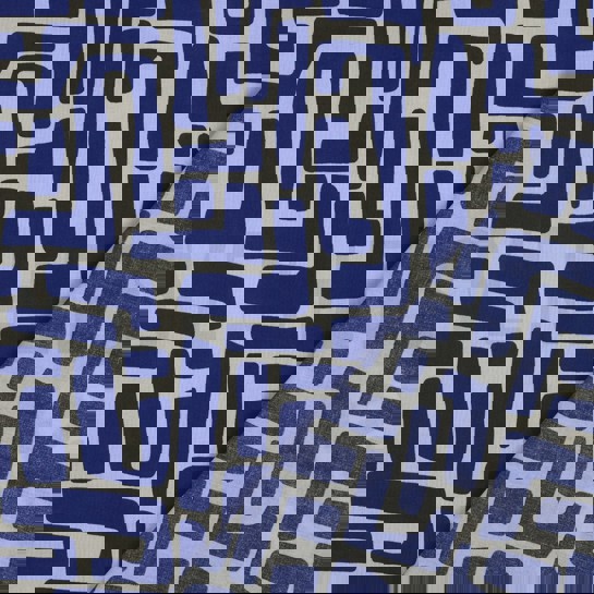 COATED COTTON ABSTRACT COBALT #7