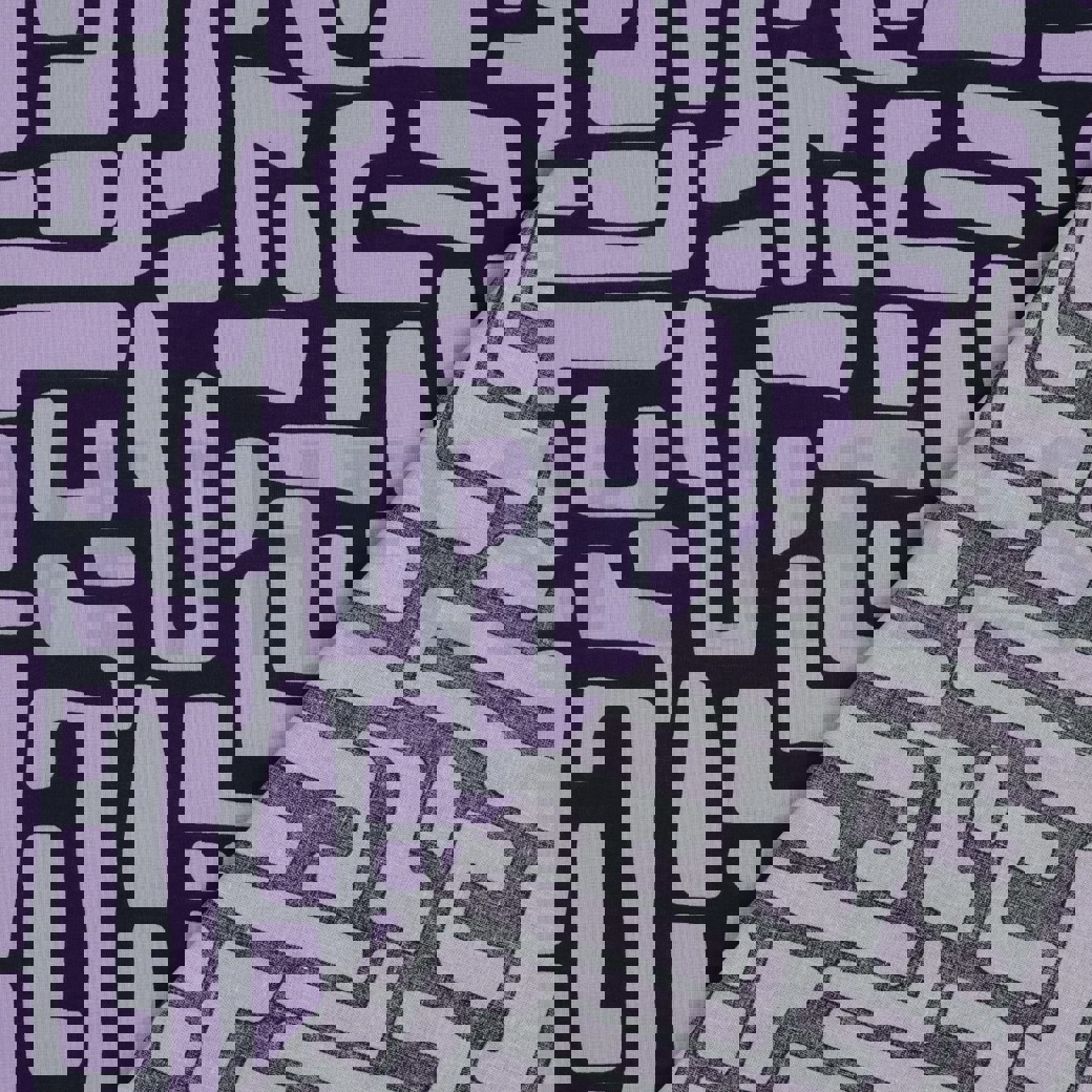 COATED COTTON ABSTRACT LAVENDER #4
