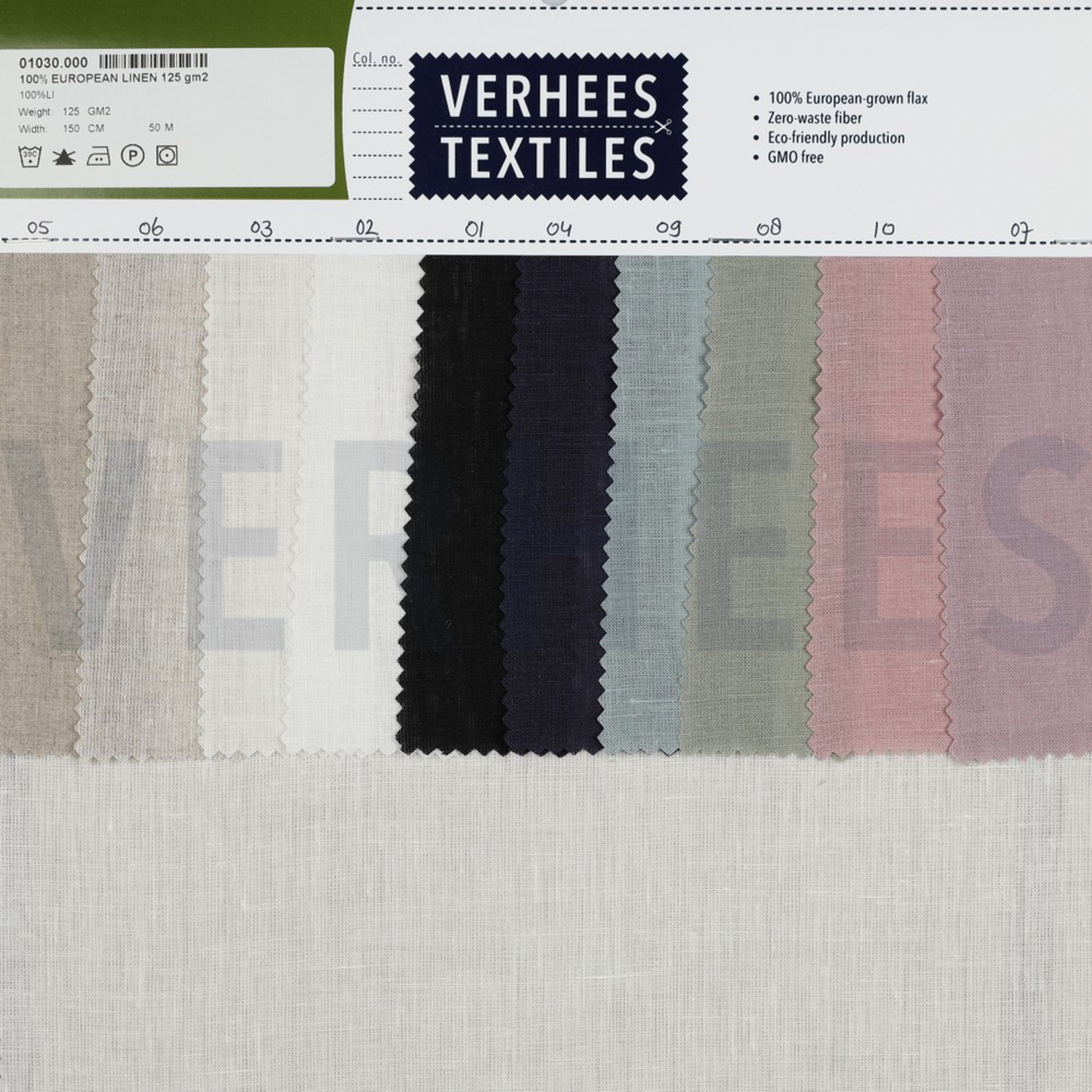 EUROPEAN FLAX LINEN 125 GM2 OFF-WHITE / NATURAL (high resolution) #5