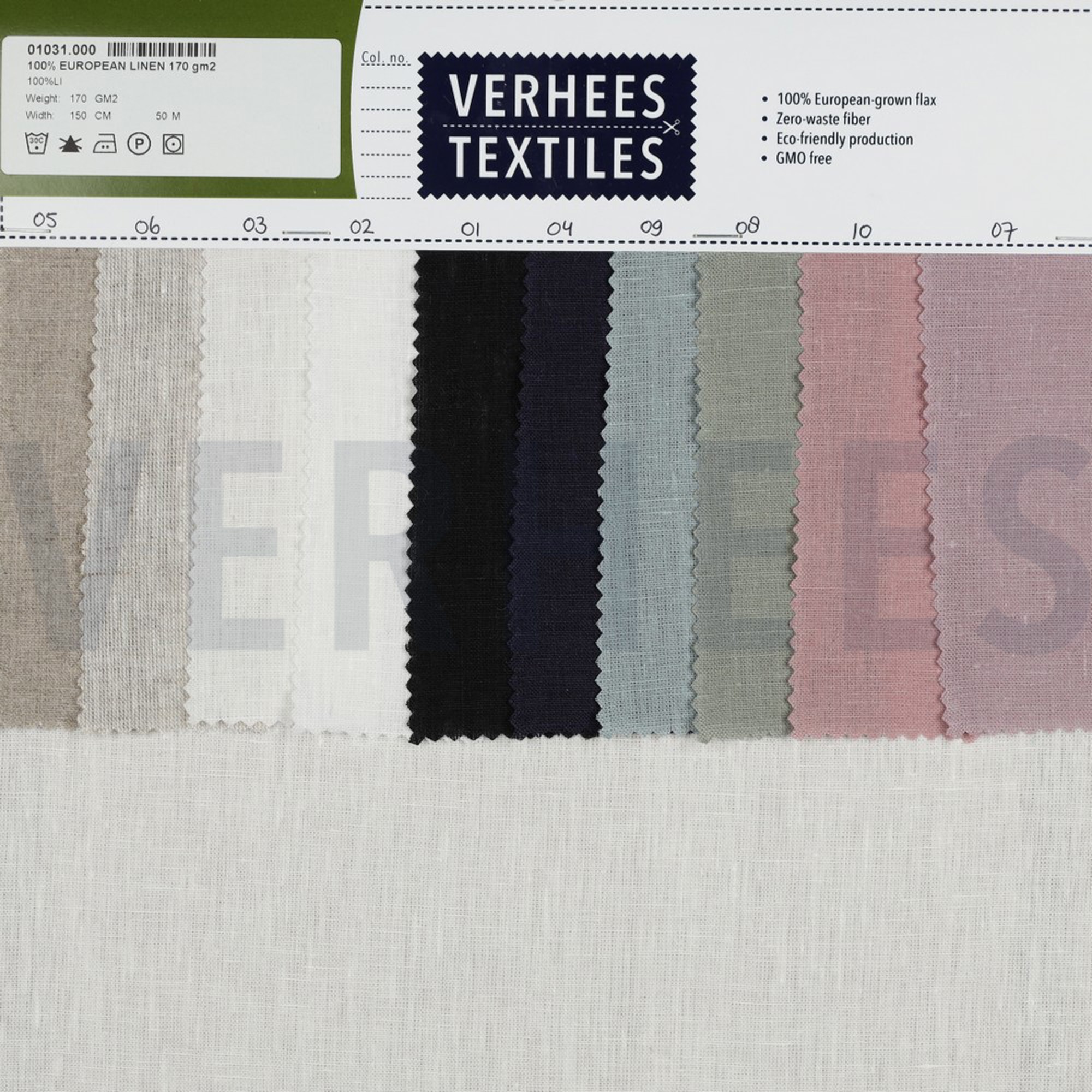 EUROPEAN FLAX LINEN 170 GM2 OFF-WHITE / NATURAL (high resolution) #5