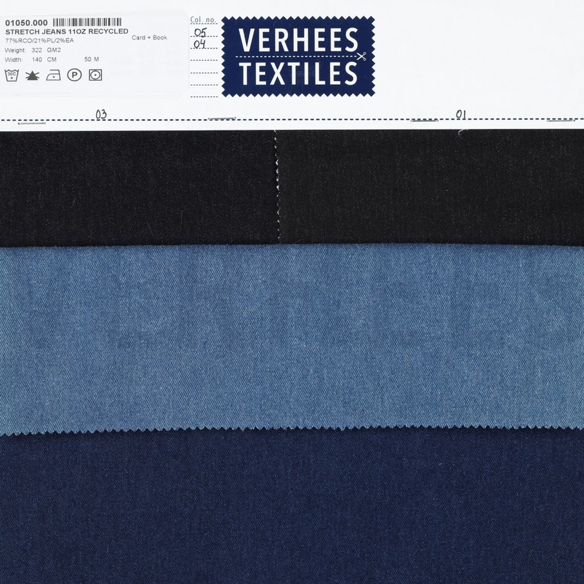 DENIM STRETCH 11OZ RECYCLED BLACK WASHED (high resolution) #5