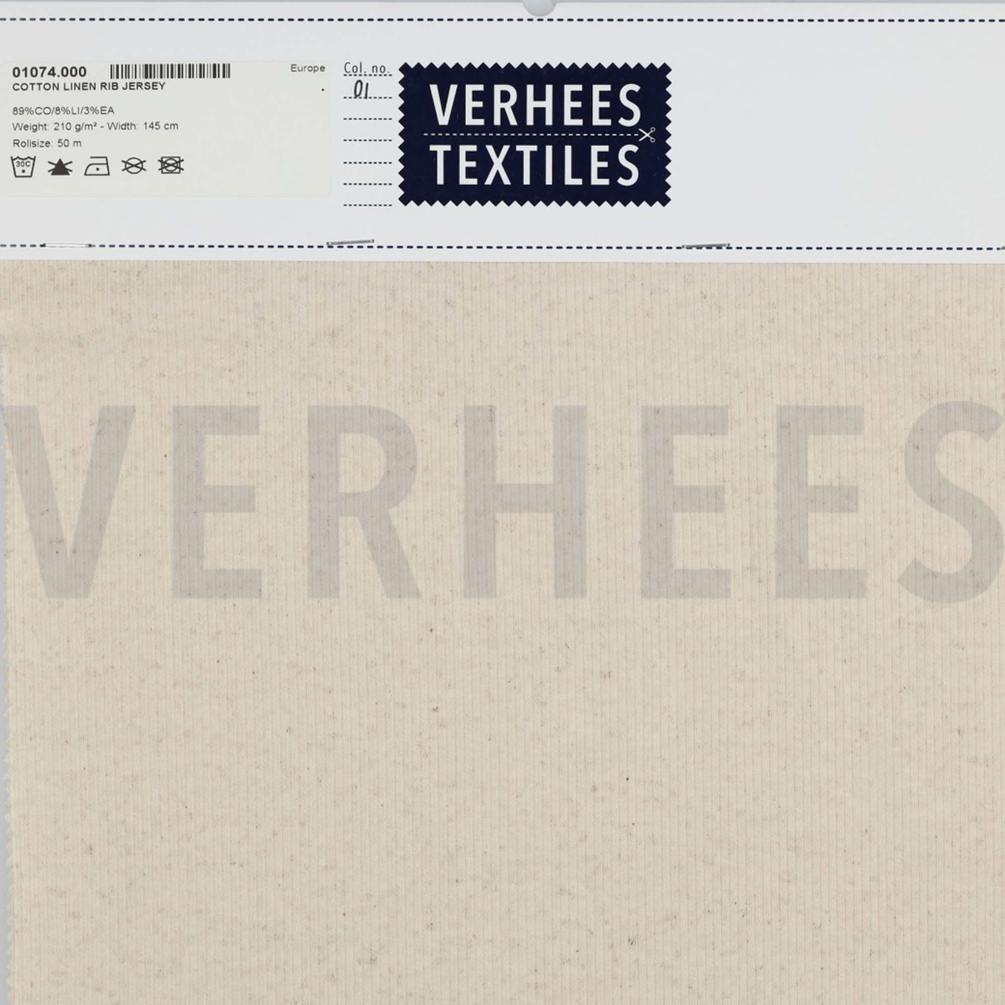BAUMWOLLE LEINEN RIPPJERSEY NATUR (high resolution) #5
