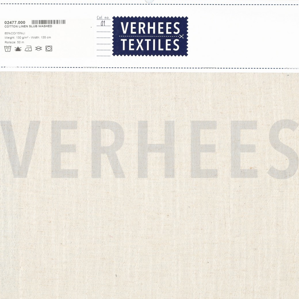 COTTON LINEN SLUB WASHED NATURAL #5