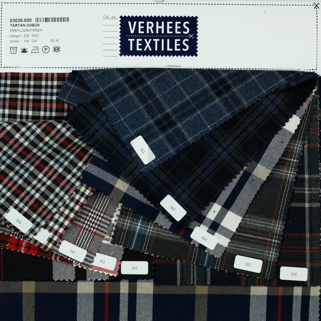 TARTAN CHECK BLACK/WHITE/RED BIG #5
