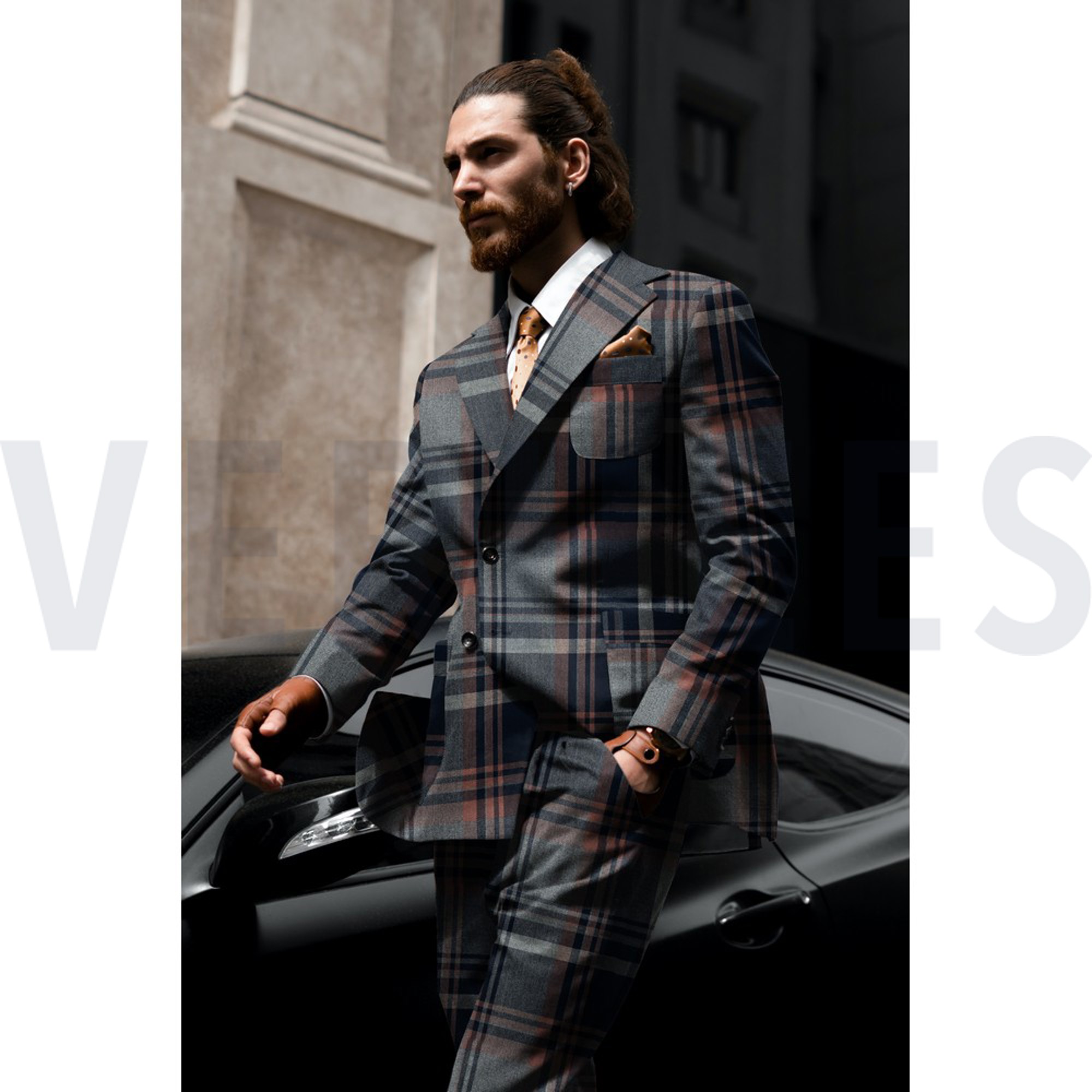 TARTAN CHECK NAVY/WHITE/CAMEL/RED (high resolution) #5