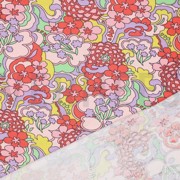 FRENCH TERRY ABSTRACT FLOWERS PINK (thumbnail) #5