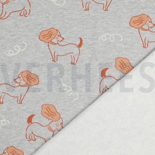 SWEAT MELANGE HUNDE HELLGRAU MELIERT #7