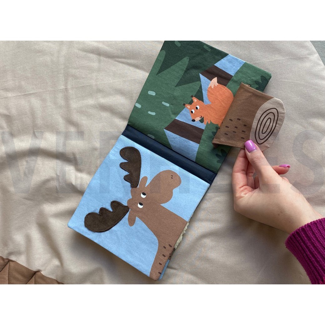 FINE POPLIN FOREST PLAYMAT PANEL MULTICOLOUR #5