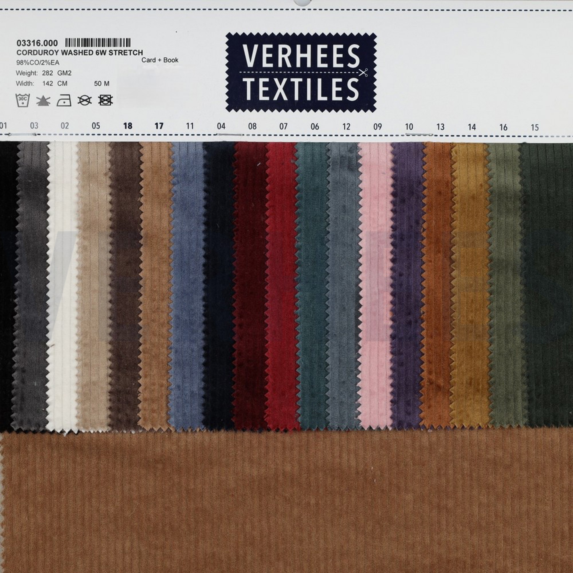 CORDUROY WASHED 6W STRETCH DARK BROWN (high resolution) #5