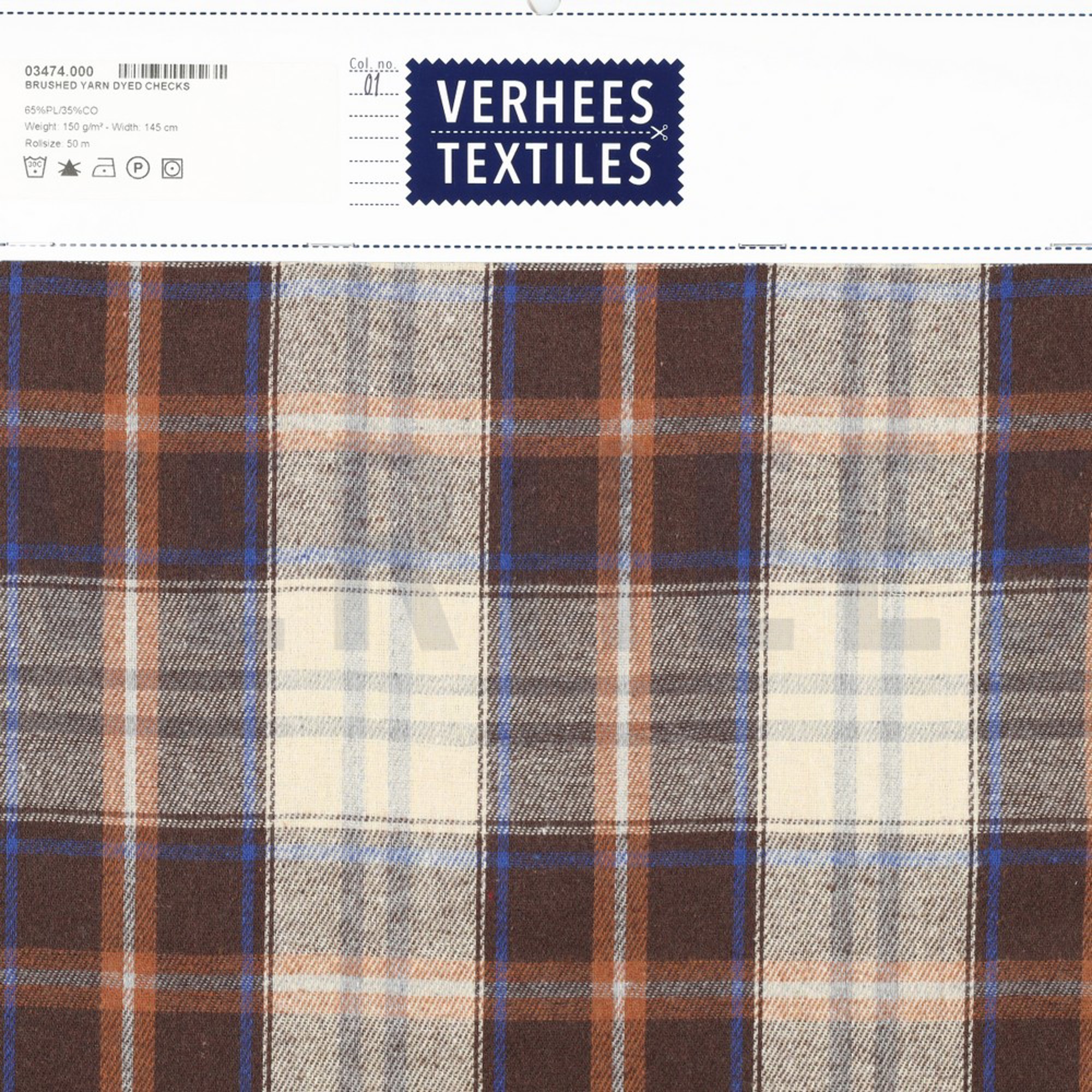 BRUSHED YARN DYED CHECKS BROWN (high resolution) #5