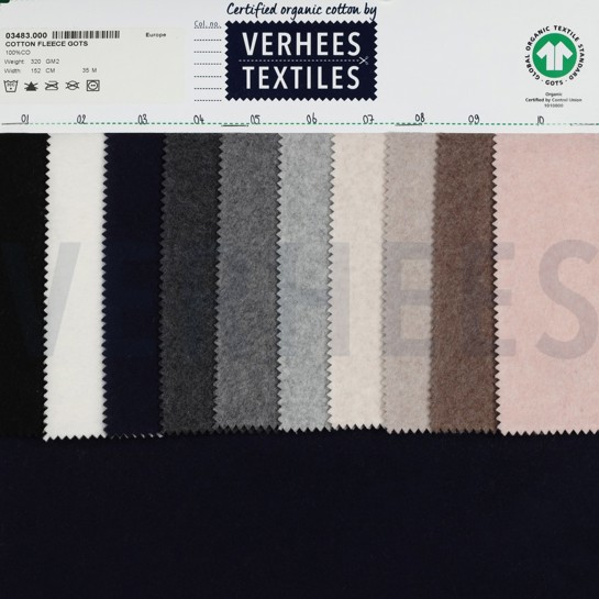 COTTON FLEECE GOTS LIGHT ROSE MELANGE #7