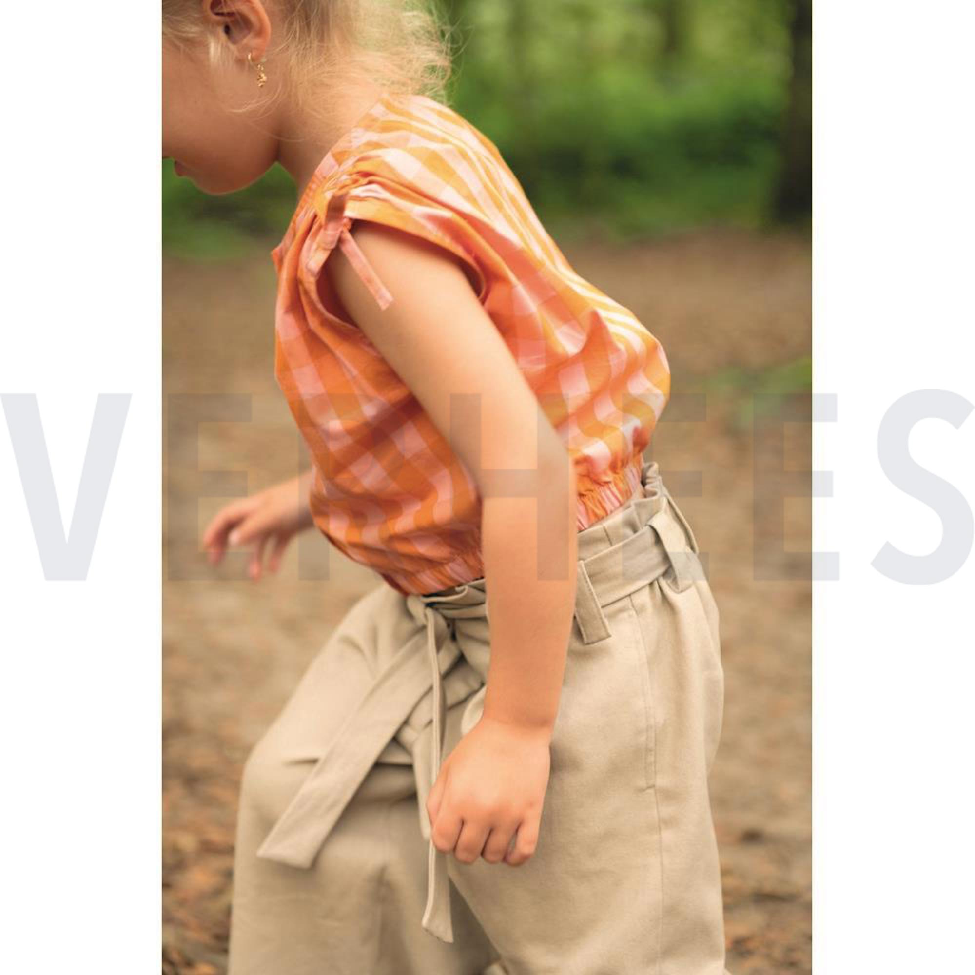 COTTON YARN DYED CHECKS ORANGE / SALMON (high resolution) #5