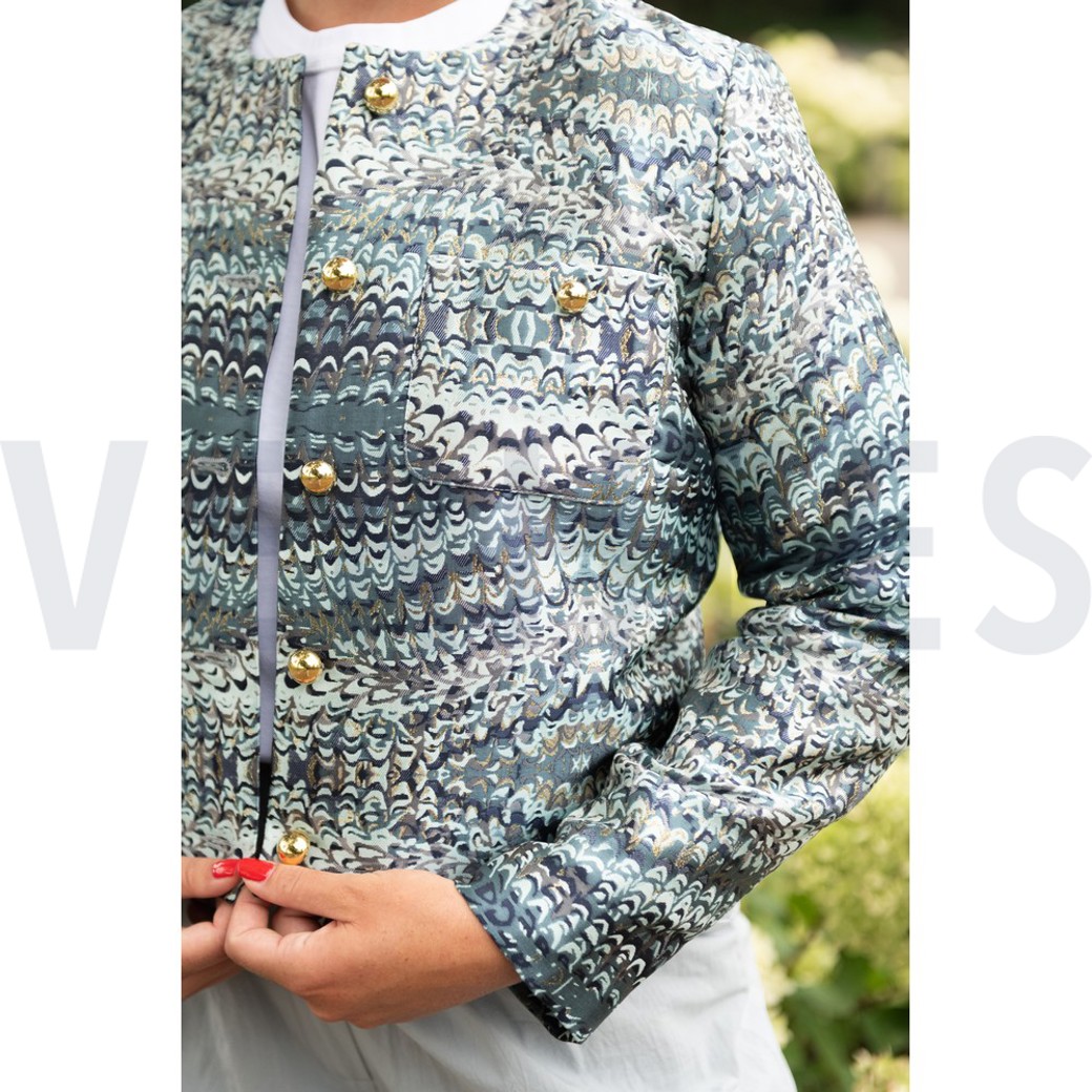 JACQUARD ABSTRACT LUREX PINE #5