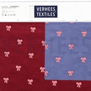 BABYCORD EMBROIDERY BOWS BORDEAUX (thumbnail) #5
