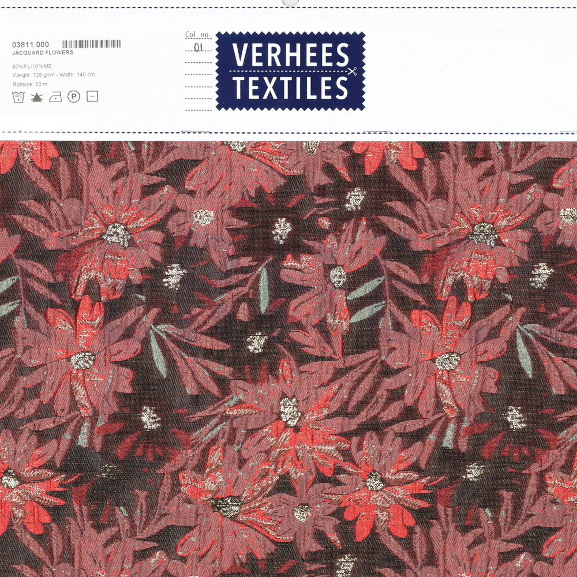 JACQUARD FLOWERS BORDEAUX (high resolution) #5