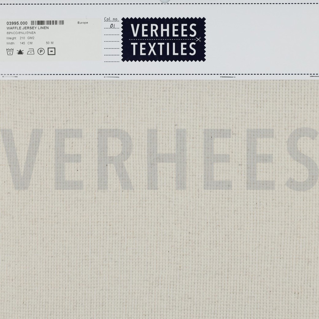 WAFFLE JERSEY LINEN NATURAL #5