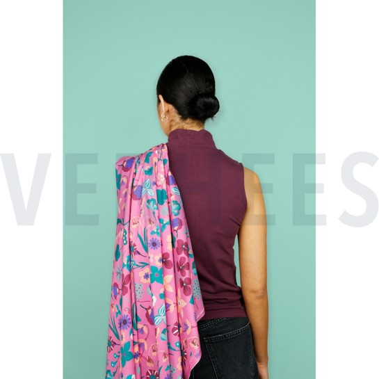 BAUMWOLLE POPELINE DIGITAL WIESENBLUME NERIDA HANSEN ROSA #7