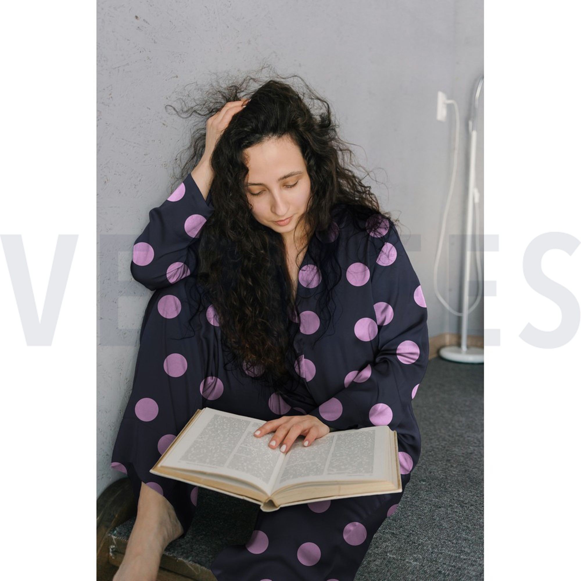 FLANNEL DOTS COBALT (high resolution) #5