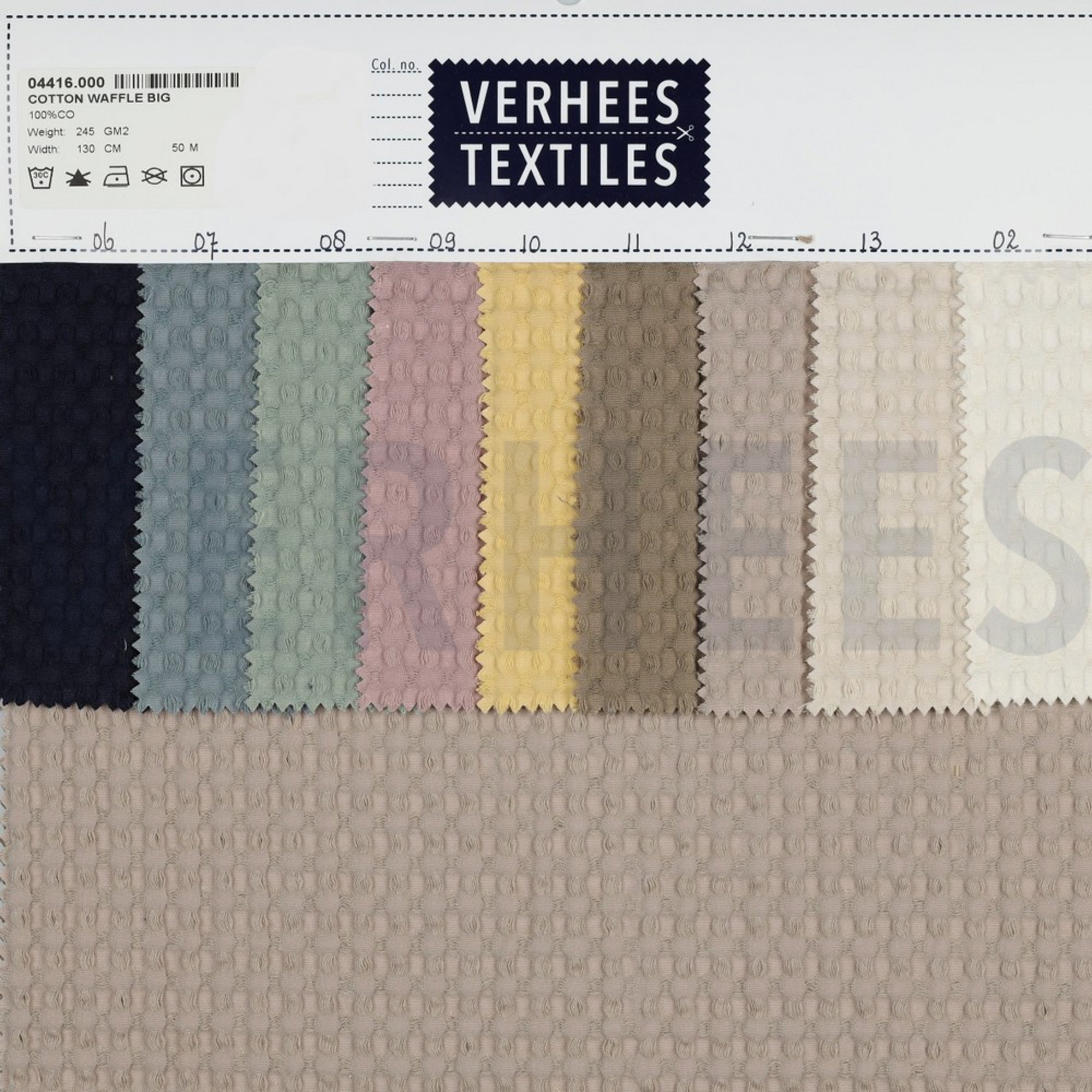 COTTON WAFFLE BIG PALE TURQUOISE (high resolution) #5