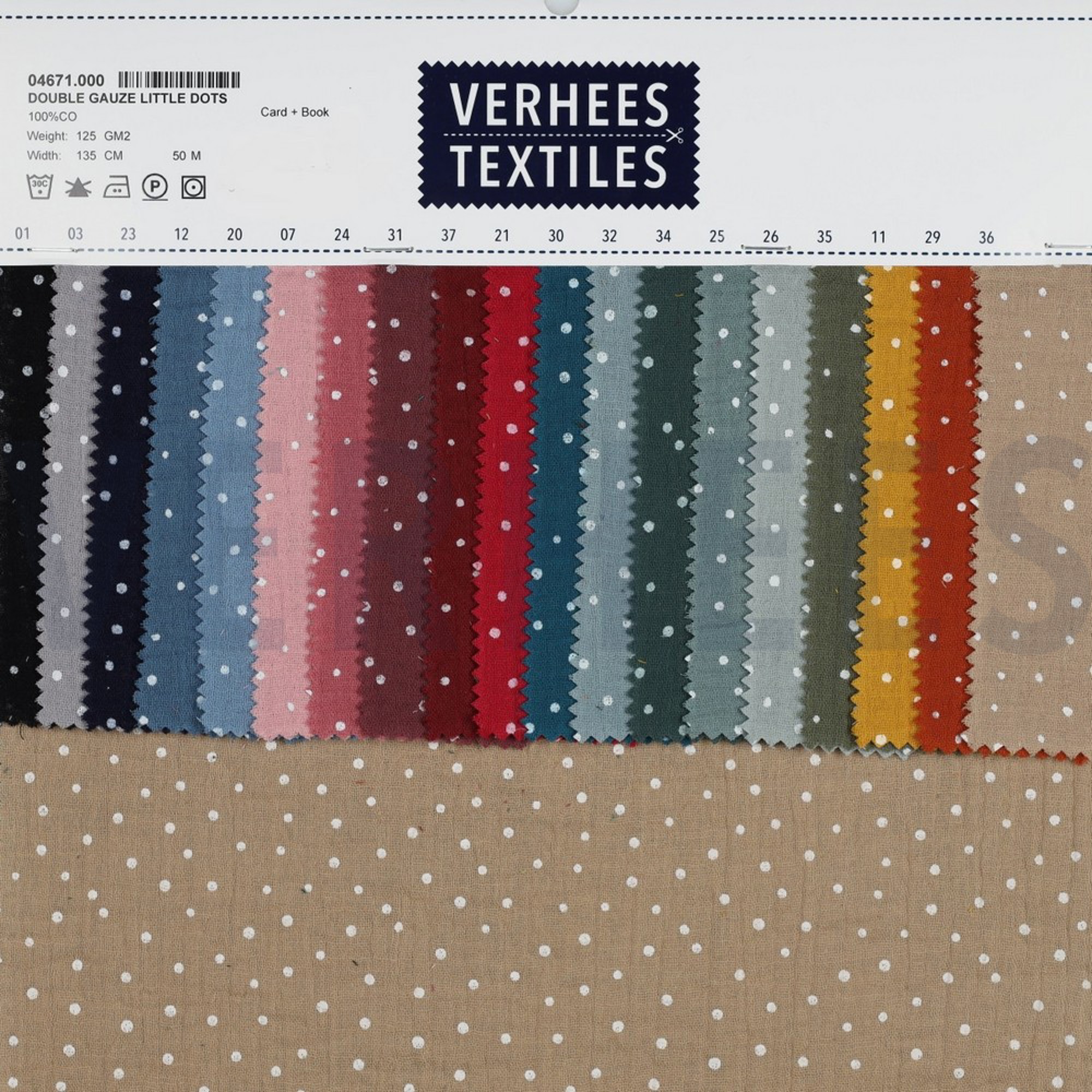 DOUBLE GAUZE LITTLE DOTS AQUA (high resolution) #5