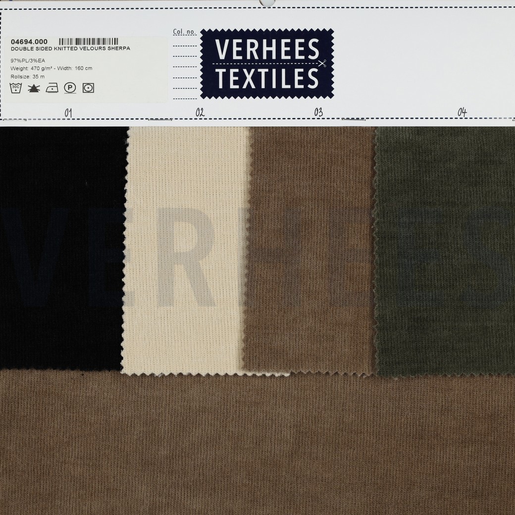 DOUBLE SIDED KNITTED VELOURS SHERPA TAUPE #5