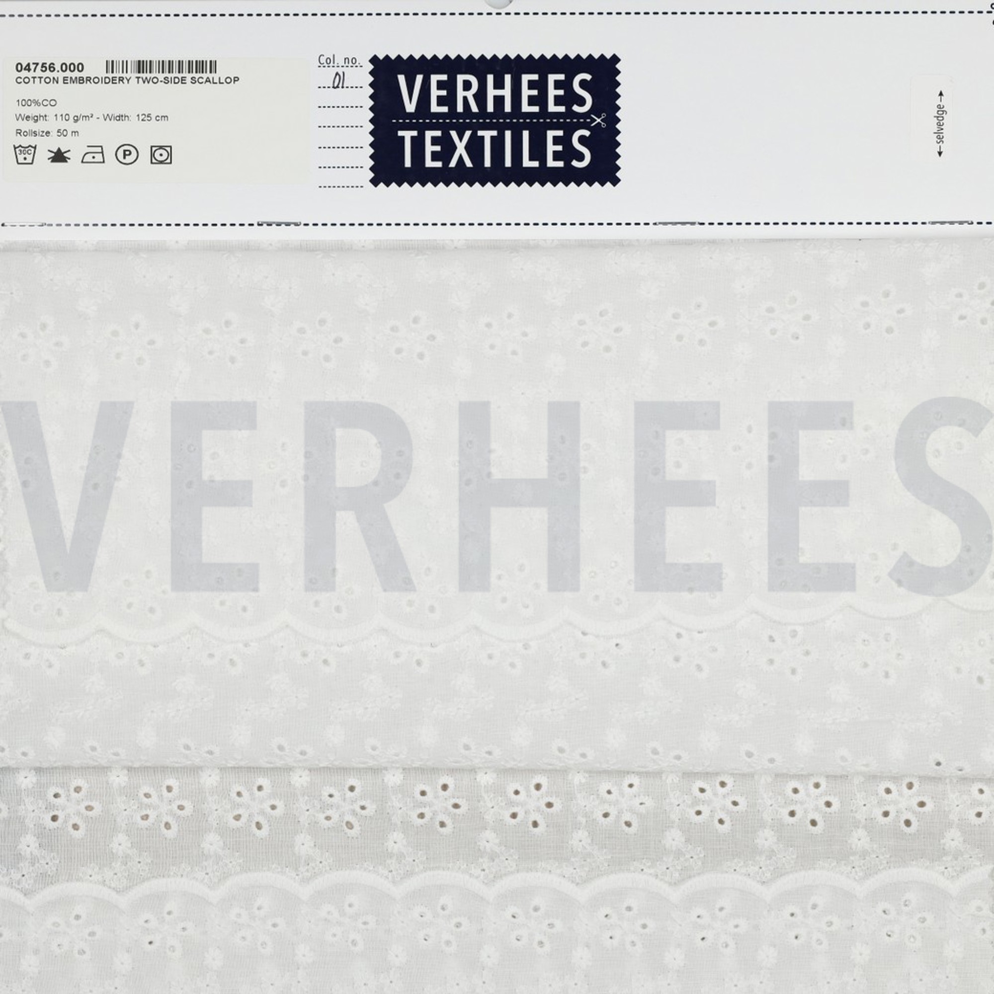 COTTON EMBROIDERY TWO-SIDE SCALLOP WHITE (high resolution) #5