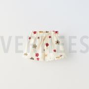 COTTON VOILE EMBROIDERY FLOWERS SAND (thumbnail) #5