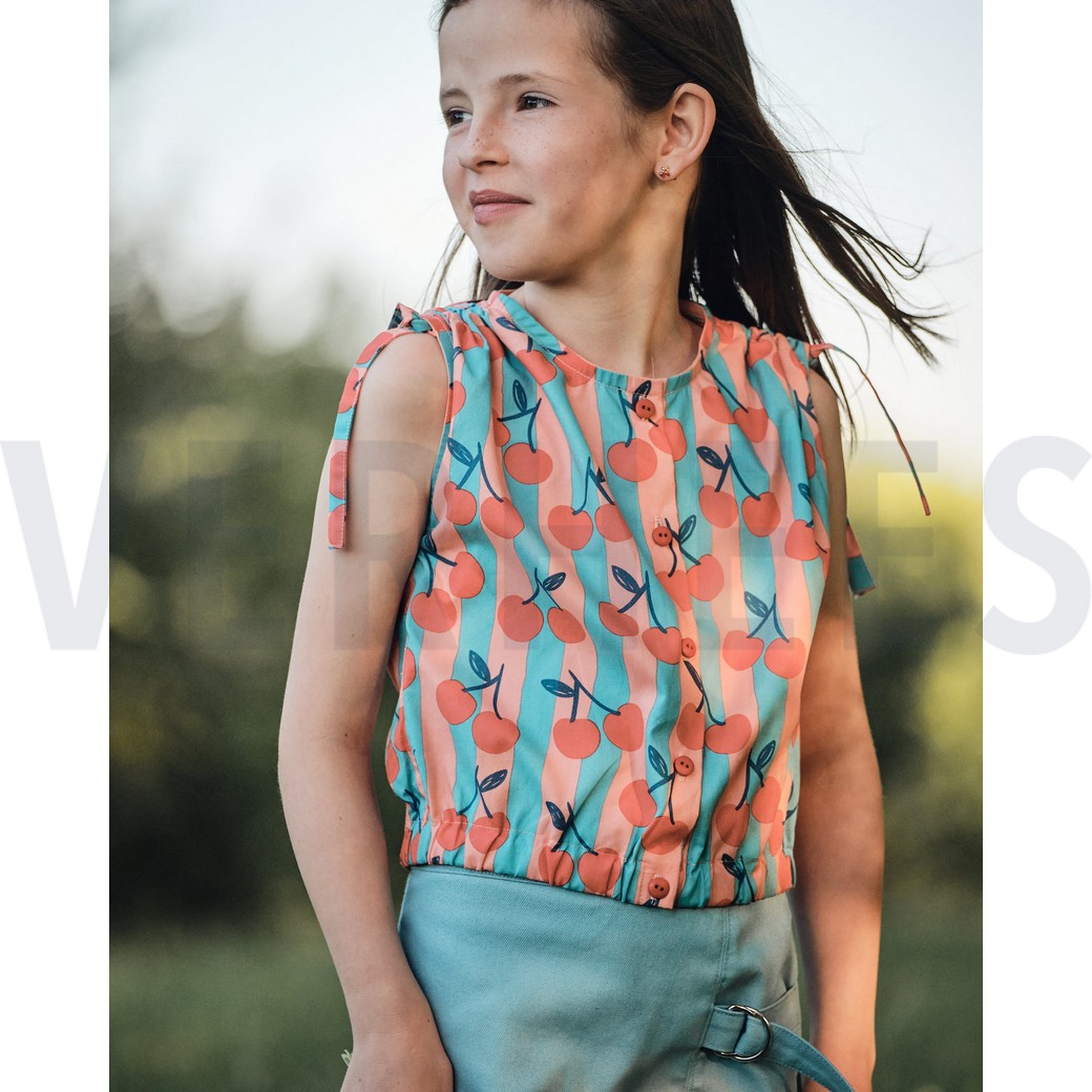 FINE POPLIN FRUIT LIGHT PETROL #5