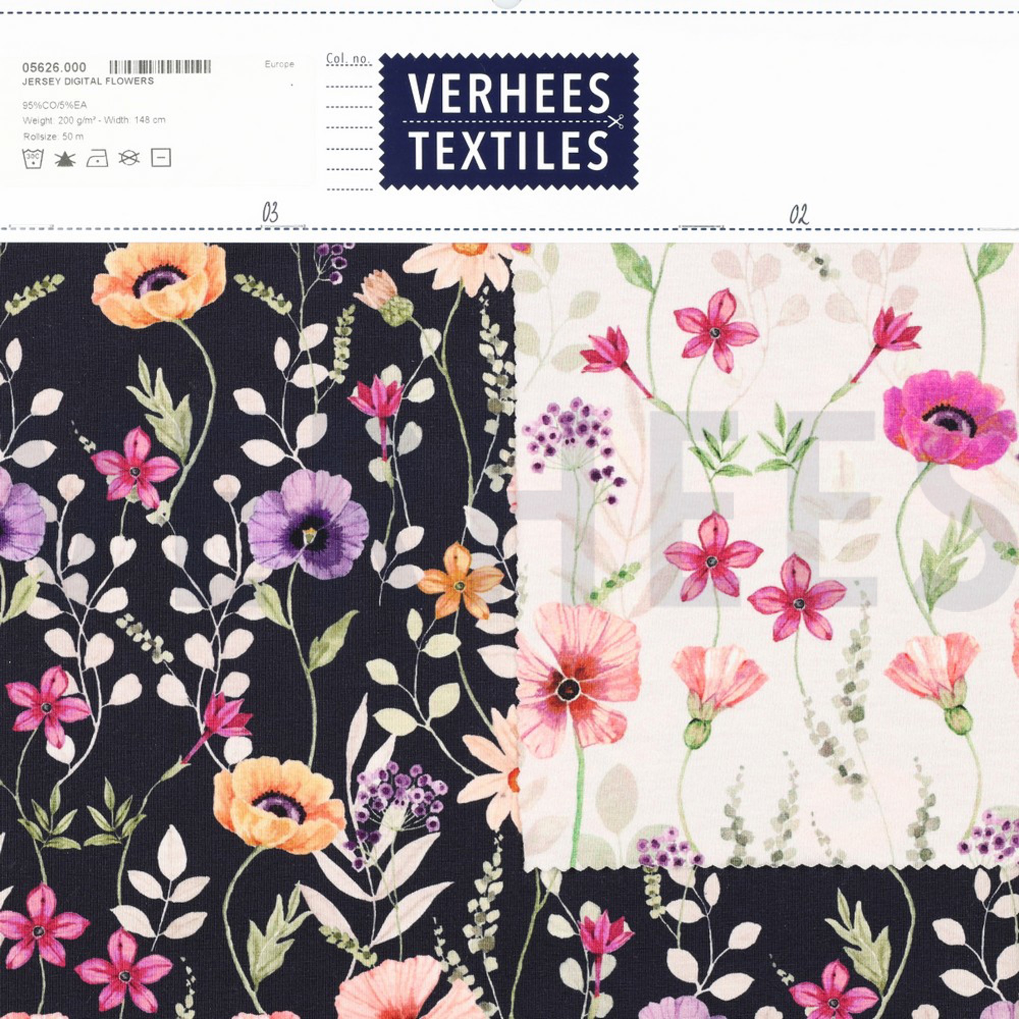 JERSEY DIGITAL FLOWERS OFF-WHITE (high resolution) #5