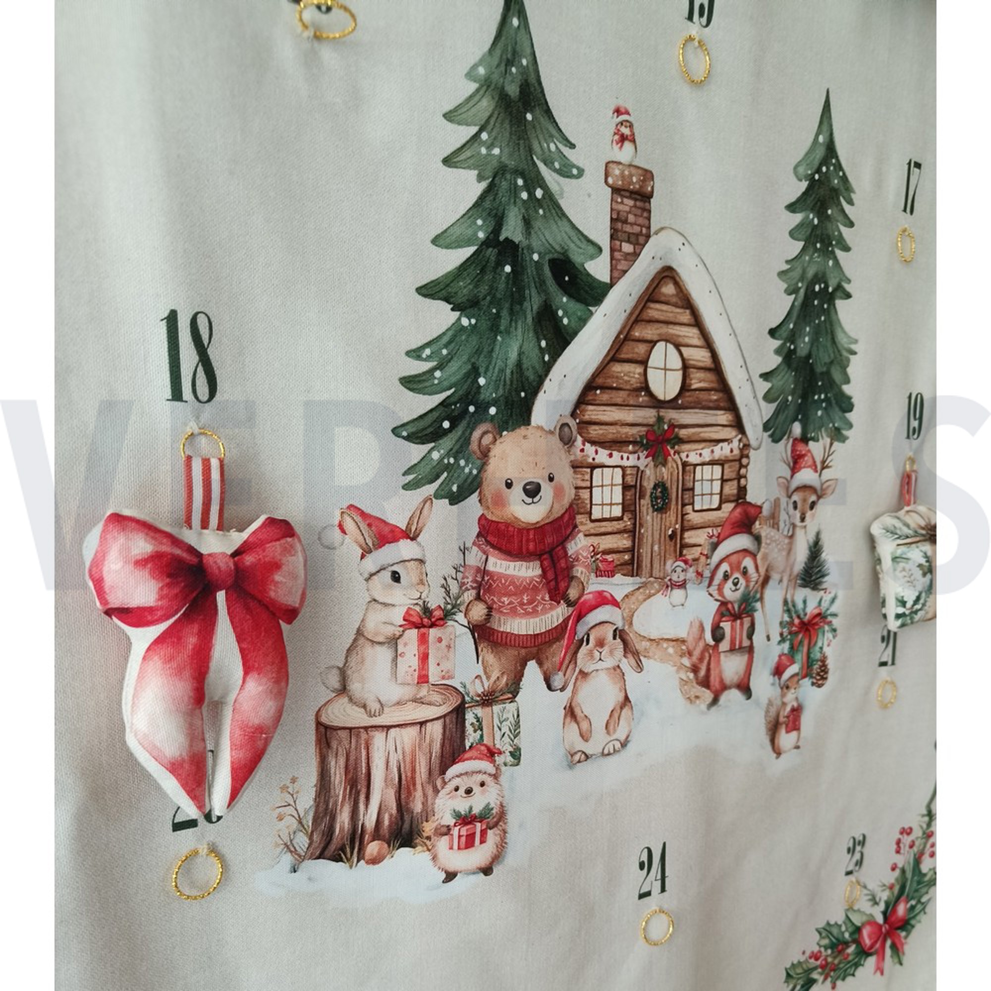 CANVAS ADVENT CALENDAR PANEL LINEN LOOK (high resolution) #5