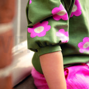 FRENCH TERRY BIG FLOWERS JADE (thumbnail) #5