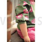 FRENCH TERRY BIG FLOWERS JADE (thumbnail) #5