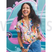 COTTON SATIN DIGITAL PATCHWORK YELLOW (thumbnail) #5