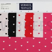 FINE POPLIN HEARTS DARK RED / WHITE (thumbnail) #5
