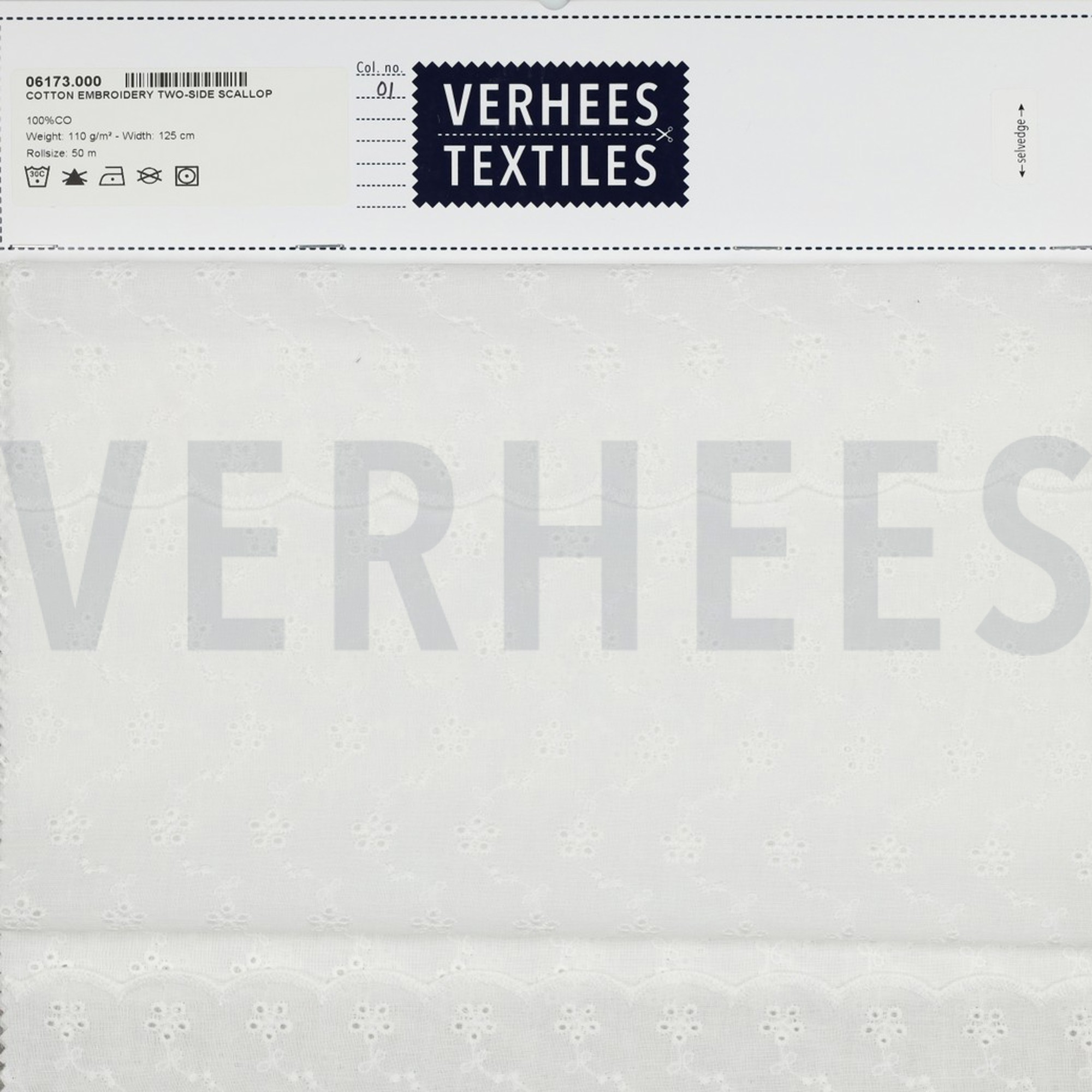 COTTON EMBROIDERY TWO-SIDE SCALLOP WHITE (high resolution) #5