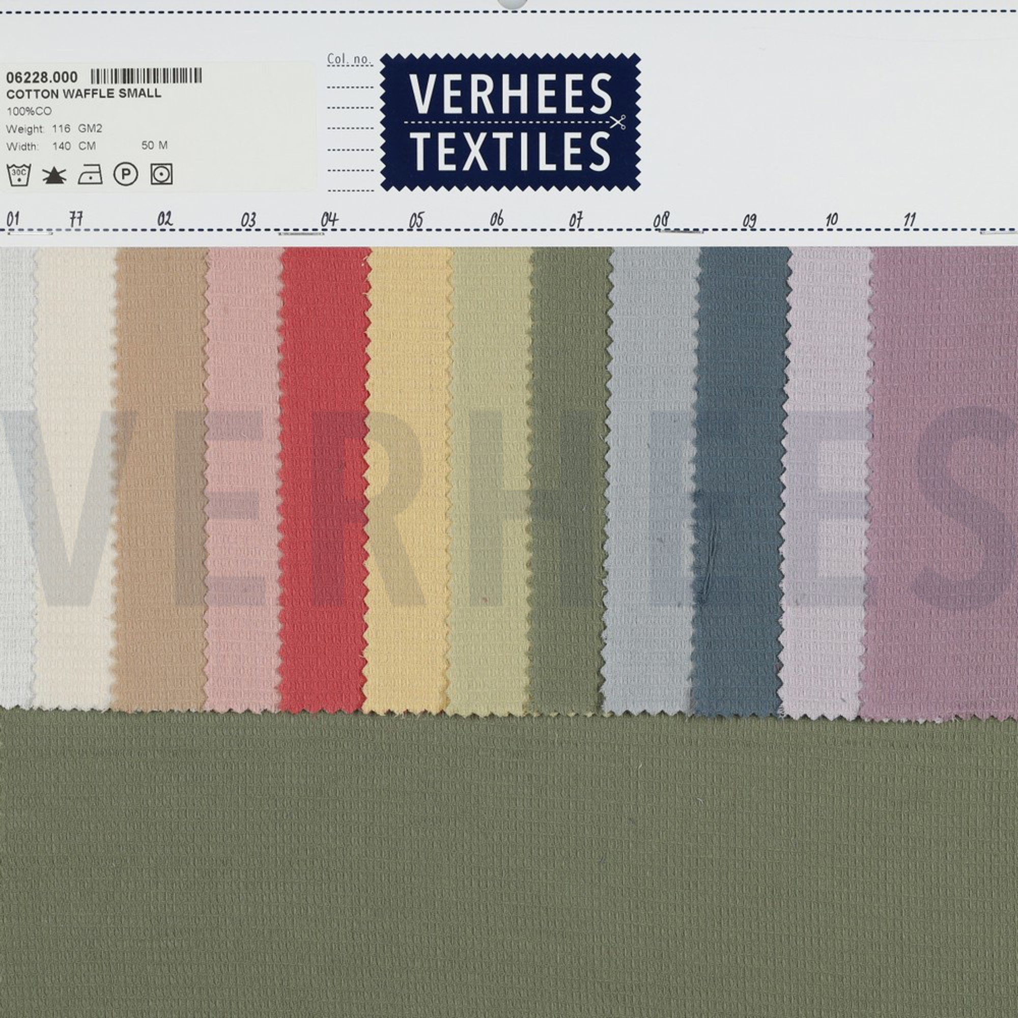 COTTON WAFFLE SMALL OCEAN GREEN (high resolution) #5