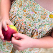 DOUBLE GAUZE DIGITAL PAISLEY WHITE/ OLD BLUSH (thumbnail) #5