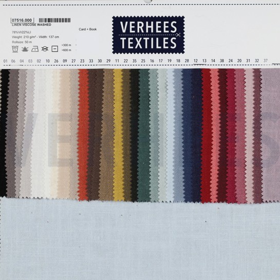 LINEN VISCOSE WASHED DARK GREEN #7