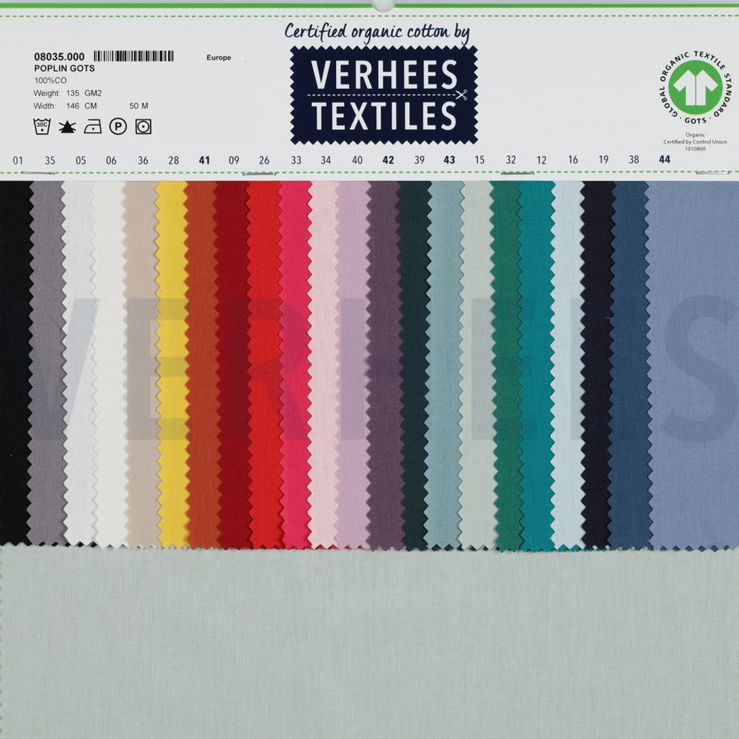 POPLIN GOTS DARK GREEN #5