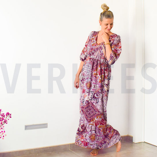 VISKOSE RADIANCE DIGITAL ETHNISCHER PATCH DUNKELGRAU #7