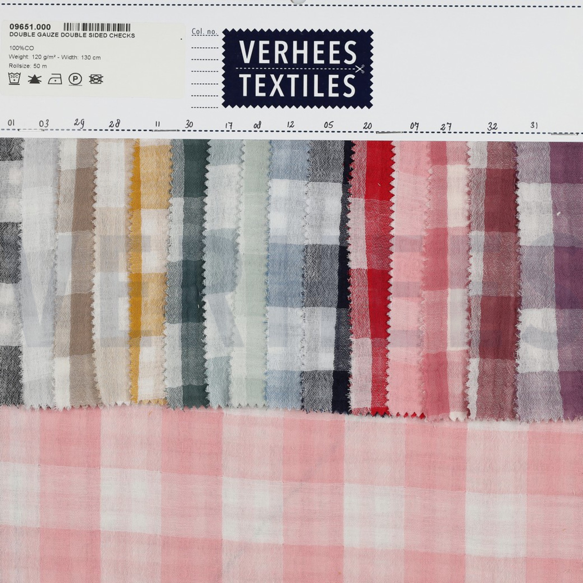 DOUBLE GAUZE DOUBLE SIDED CHECKS RED (high resolution) #5