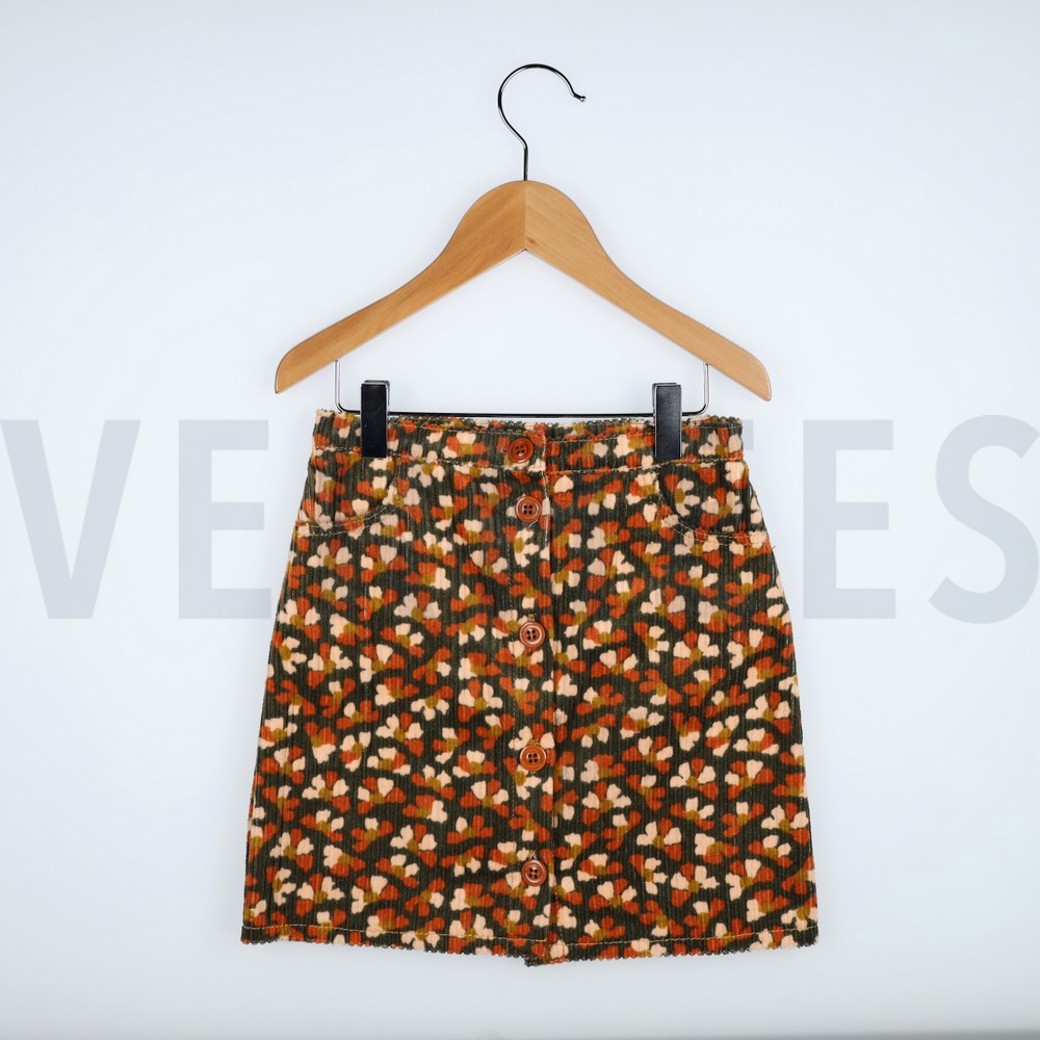 WASHED CORDUROY FLOWER WHITE #5