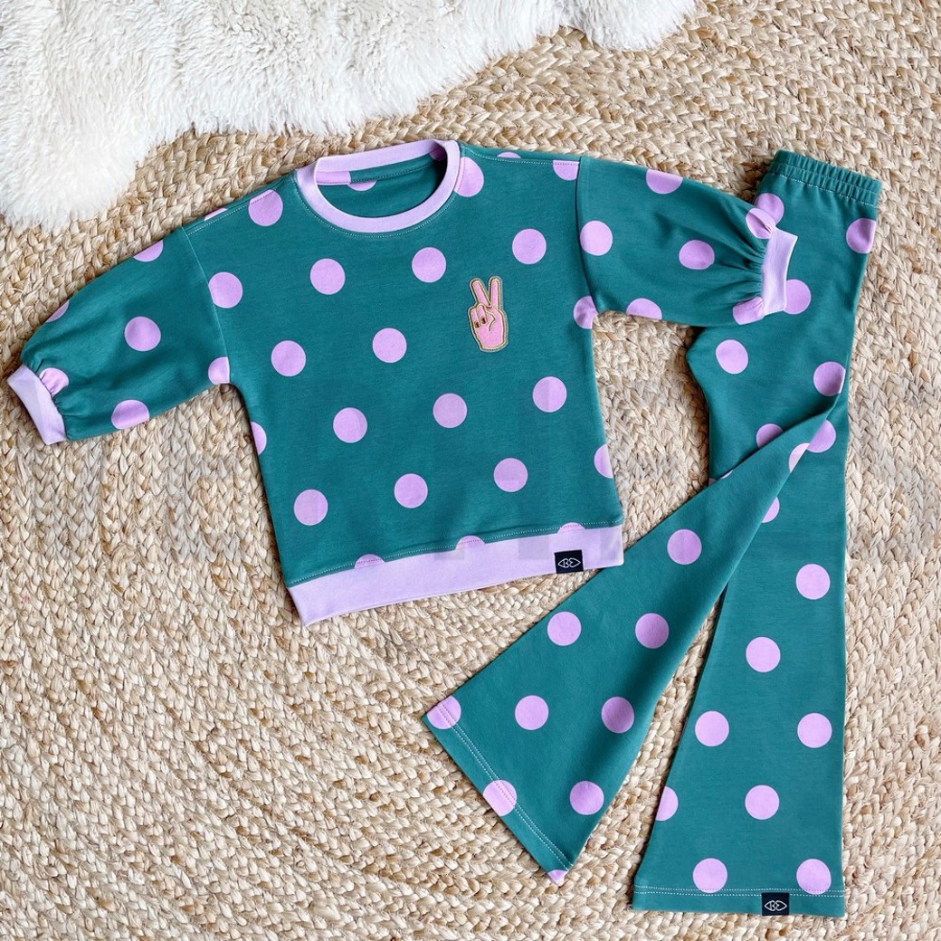 FRENCH TERRY BIG DOTS FUCHSIA #6