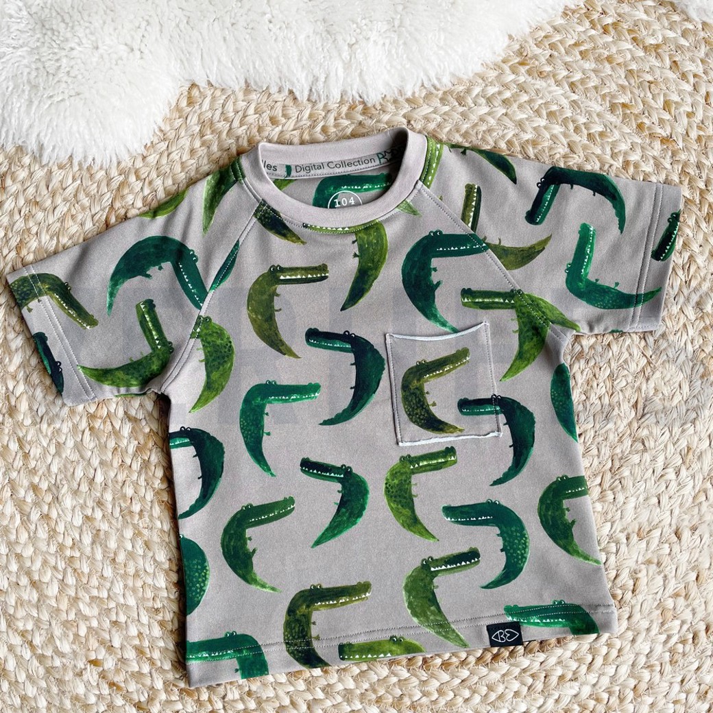 FRENCH TERRY DIGITAL CROCODILE JEANS #6